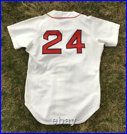 1979 DWIGHT EVANS GAME USED WORN and SIGNED RED SOX HOME JERSEY withNICE WEAR