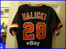1979 Ed Halicki Game Used Worn San Francisco Giants Black Jersey