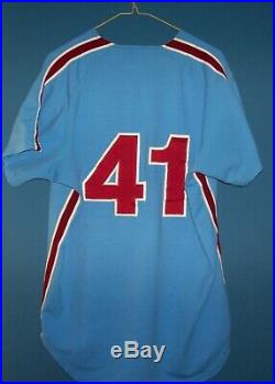 1979 Jim Lonborg Philadelphia Phillies Vintage Authentic Mlb Game Used Jersey