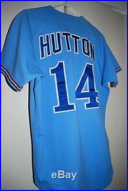 1979 Montreal Expos Tommy Hutton Game Worn Jersey Signed Blue Jays Phillies