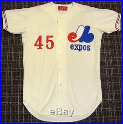 1979 Steve Rogers Game Used Montreal Expos Home Jersey