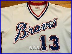 1980 Atlanta Braves #13 Game Worn Used Home Jersey