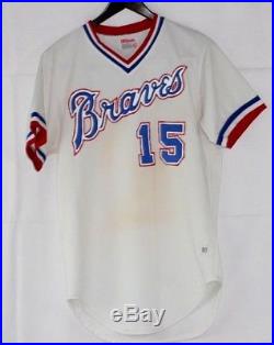1980 Bill Nahorodny, Atlanta Braves, Game Worn Home Jersey