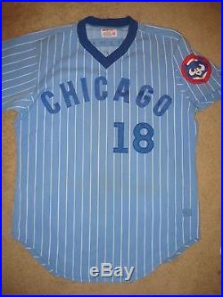 1980 Chicago Cubs Game Worn Used Road Jersey of Manager Preston Gomez