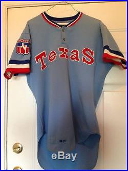 1980 Game Used Worn Sparky Lyle Texas Rangers Road Jersey
