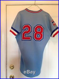 1980 Game Used Worn Sparky Lyle Texas Rangers Road Jersey