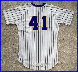 1980 Jim Slaton Milwaukee Brewers game used worn jersey vintage MLB Sand Knit