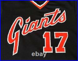 1980 San Francisco Giants Randy Moffitt Game Used Worn Black Road Jersey