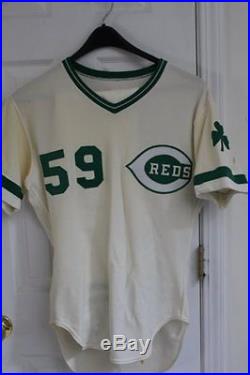 1980 Tom Foley Cincinnati Reds St. Patricks Day Green Uniform, Jersey, Pants, Hat
