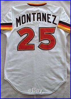 1980 WILLIE MONTANEZ Game Used Worn Padres Home Jersey #25 Phillies Giants