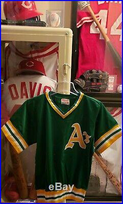 1980s Rickey Henderson Oakland Athletics GAME USED ISSUED BP Jersey