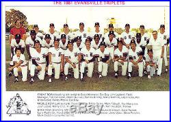 1981 Evansville Triplets Dennis Kinney Game Used Worn Jersey Detroit Tigers Aaa
