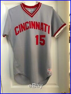 1981 GEORGE FOSTER CINCINNATI REDS GAME USED ROAD JERSEY (PhotoMatched Grade 10)
