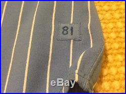 1981 Game worn, game used Chicgo Cubs road blue pinstripe jersey & pants #34