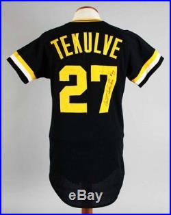1981 Kent Tekulve Game-Worn, Signed Pittsburgh Pirates Jersey COA 100% Team G