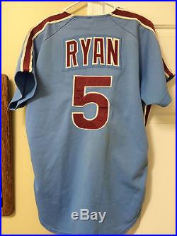 1981 Mike Ryan game worn used Phillies road jersey Signed Vintage authentic
