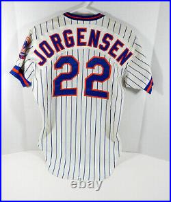 1981 New York Mets Mike Jorgensen #22 Game Used White Jersey
