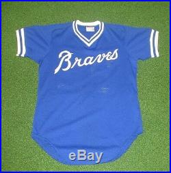 1982 Atlanta Braves Game Used Worn BP Baseball Jersey Tommie Aaron