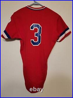 1982 Burlington Rangers Midwest Minor League Baseball Game Used Home Jersey #3