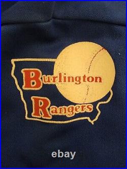 1982 Burlington Rangers Midwest Minor League Baseball Game Used Road Jersey #3