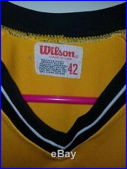 1982 Game Worn Pittsburgh Pirates Brian Harper Wilson Gold Home Jersey Size 42