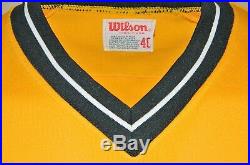 1982 Johnny Ray Game Worn Pittsburgh Pirates Gold Jersey #3 Wilson Size 40