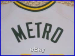 1982 Oakland A's Athletics Game Used Jersey Road Gray Charlie Metro #46 size 44