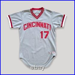 1982 Wilson Tom Lawless Cincinatti Reds Road Game Worn Used Jersey