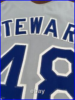 1983 Dave Stewart #48 Los Angeles Dodgers Game Worn Used Jersey Goodman LA Rare