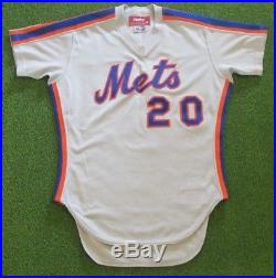 1983 New York Mets Mike Fitzgerald Rookie Year Game Used Worn Baseball Jersey