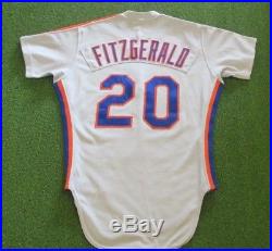 1983 New York Mets Mike Fitzgerald Rookie Year Game Used Worn Baseball Jersey