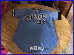 1984 Eddie Haas Atlanta Braves Original Game Worn Major League Baseball Jersey