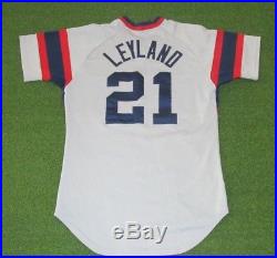 1984 Jim Leyland Chicago White Sox Game Used Worn Sand Knit Jersey Tigers