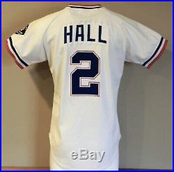 1985 Albert Hall Game Worn Atlanta Braves Home Jersey #2 Wilson Size 40
