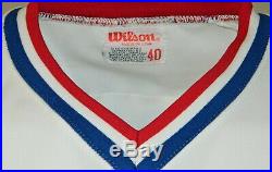 1985 Albert Hall Game Worn Atlanta Braves Home Jersey #2 Wilson Size 40