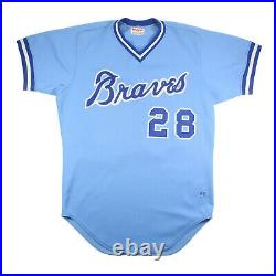 1985 Gerald Perry Game Used Atlanta Braves Vintage Powder Blue Jersey