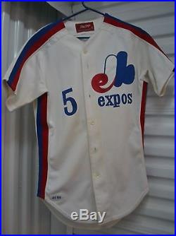 1985 Montreal Expos Jim Wohlford Game Worn Jersey Brewers Royals Giants