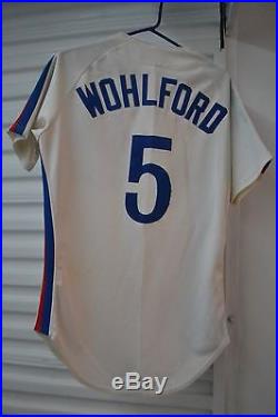1985 Montreal Expos Jim Wohlford Game Worn Jersey Brewers Royals Giants