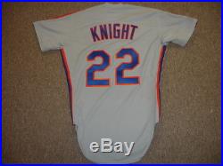 1985 Ray Knight New York Mets Game Used Road Jersey & Pants-both autographed
