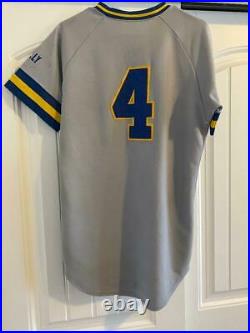 1986 Milwaukee Brewers Paul Molitor Game Used & Signed Baseball Jersey MEARS 8
