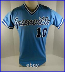 1987-88 Greenville Braves Bryan Farmer #10 Game Used Blue Jersey 40 DP11931
