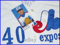 1987 GAME USED MONTREAL EXPOS JERSEY WASHINGTON NATIONAL VINTAGE WORN FLANNEL