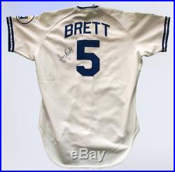 1987 Royal George Brett Game Worn Used Baseball Home Jersey