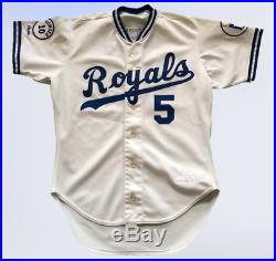 1987 Royal George Brett Game Worn Used Baseball Home Jersey