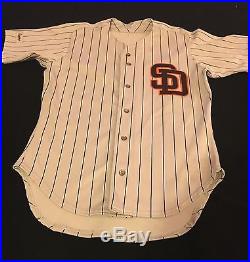 1987 San Diego Padres Rawlings Vintage Team Issued Brown Road Jersey Size 40