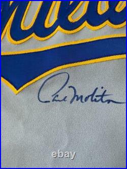 1988-92 Paul Molitor Brewers Game Used & Signed Baseball Jersey -MEARS LOA
