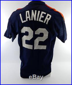 1988 Houston Astros Hal Lanier #22 Game Used Blue Jersey
