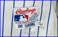 1988 Mike Young (Set 2) Game Worn Milwaukee Brewers Home Jersey #46