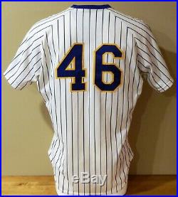 1988 Mike Young (Set 2) Game Worn Milwaukee Brewers Home Jersey #46