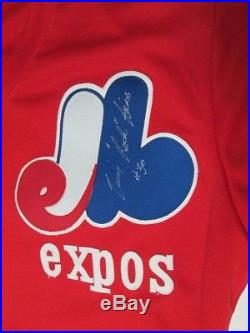 1988 Montreal Expos Warm Up Hall of Fame Tim Raines Game Worn Used Jersey Signed